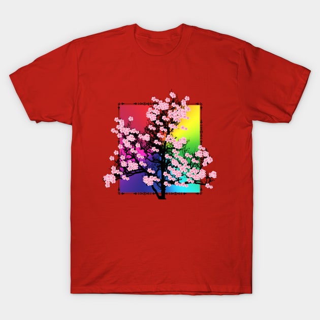 Colorful cherry blossoms T-Shirt by Sinmara